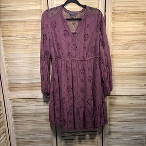 Torrid Lined Elegant Lace Detail Dress in Purple Size 00